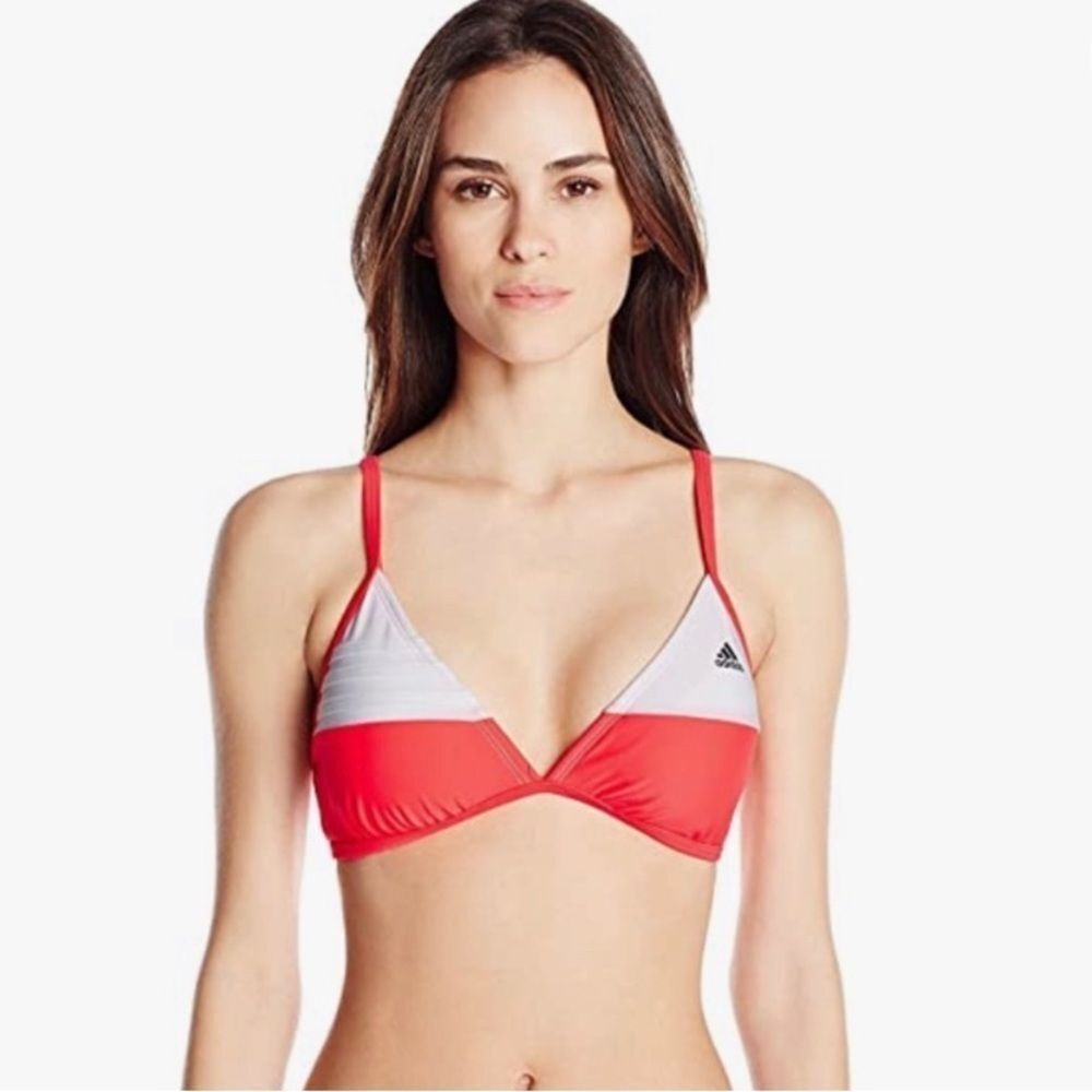 NWT Adidas cross back swimming Bikini Top size 14